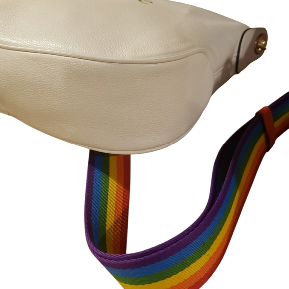 NWOT! Kate Spade White Leather Rainbow Lettered Purse w/ 2 Straps & Dusty - Picture 12 of 16